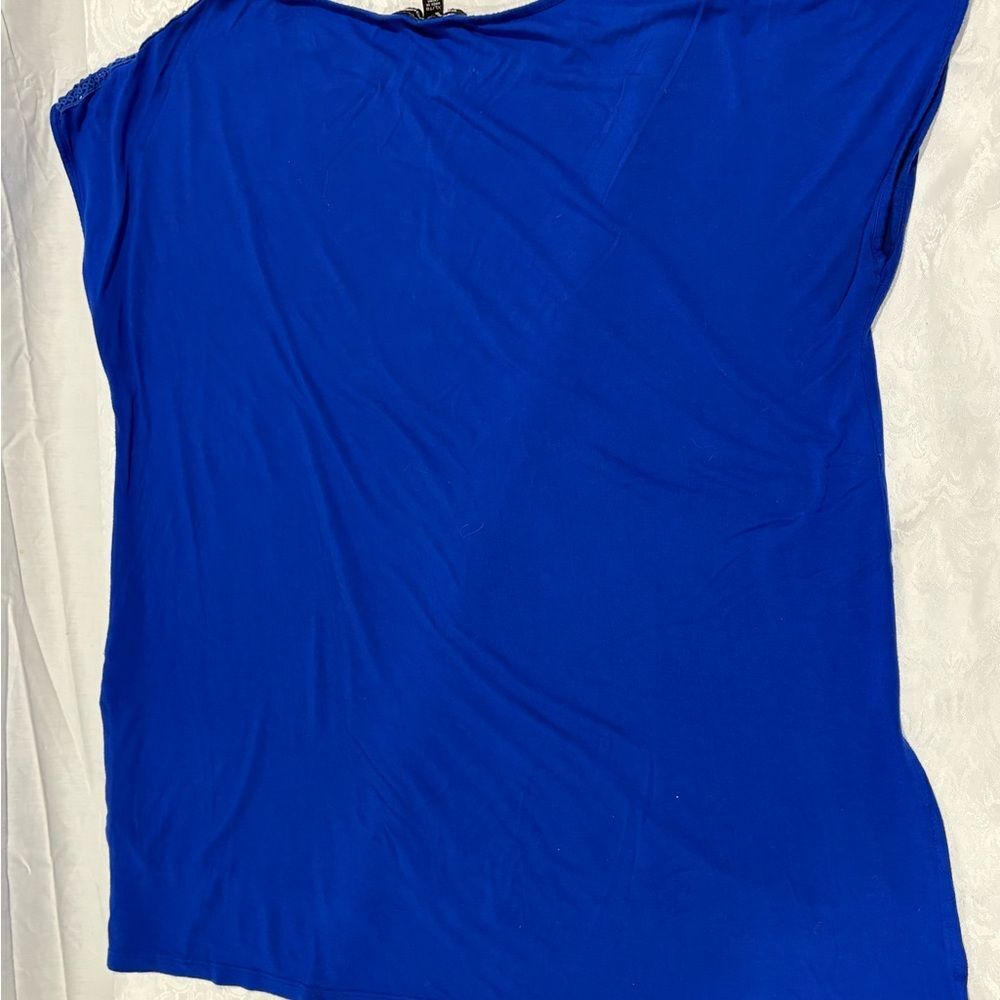 Cable & Gauge Vibrant Blue Short Sleeve Top woman’s xl - Picture 6 of 6